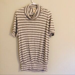 Free People Striped TurtleNeck Top